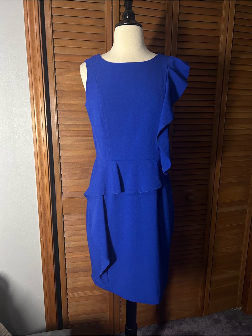 Calvin Klein Royal Blue Ruffle Dress